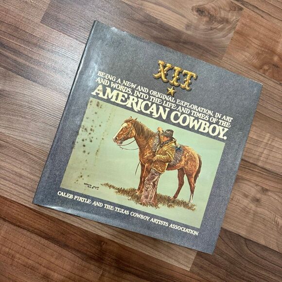 Vintage XIT American Cowboy Art Western Hardcover Coffee Table Caleb Pirtle - Picture 1 of 5